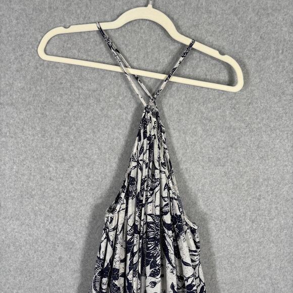 Bucket List Dress Medium Navy Mini Flowy Pocket Feminine Resort Cruise Cover Up - Picture 4 of 12